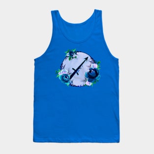 Sagittarius Zodiac Horoscope Blue Floral Monogram Tank Top